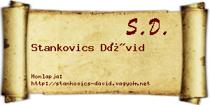 Stankovics Dávid névjegykártya