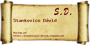 Stankovics Dávid névjegykártya