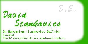 david stankovics business card